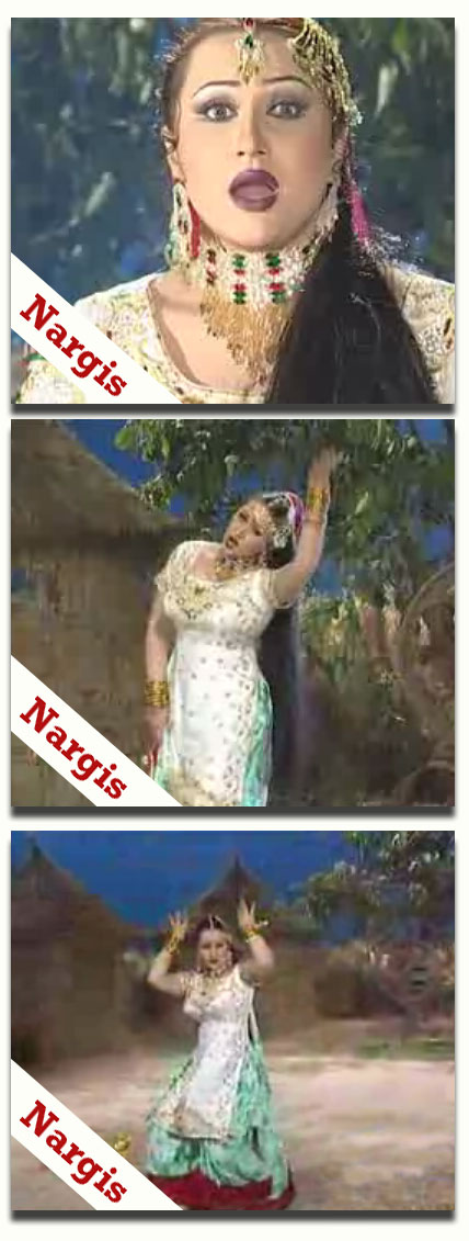 Nargis - hot mujra -  Zulfan Di Thandi Thandi - wearing classical salwar kamiz with tight fitting - dance video